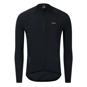 YKYW Men's Cycling Jersey Jackets Coat Fly weight Wind Long Sleeve Breathable Lightweight UV Packable Windproof Black